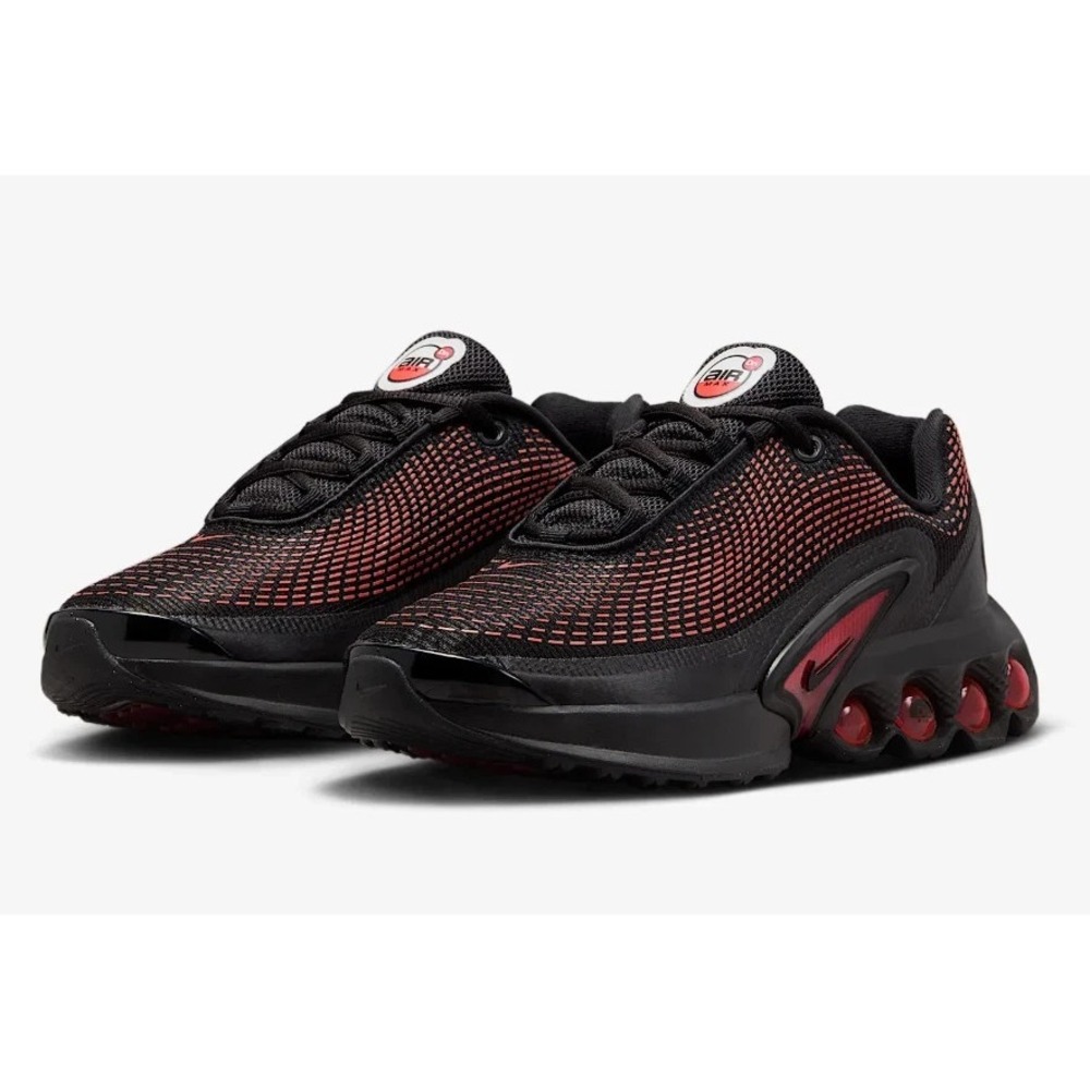 Nike Air Max DN GS Size 5Y Black Bright Crimson Red FB8987-006 Shoes - Picture 2 of 6
